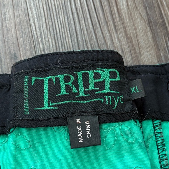 VINTAGE Y2K TRIPP NYC GREEN BLACK GOTHIC CORSET TOP WOMENS XL - Picture 8 of 10